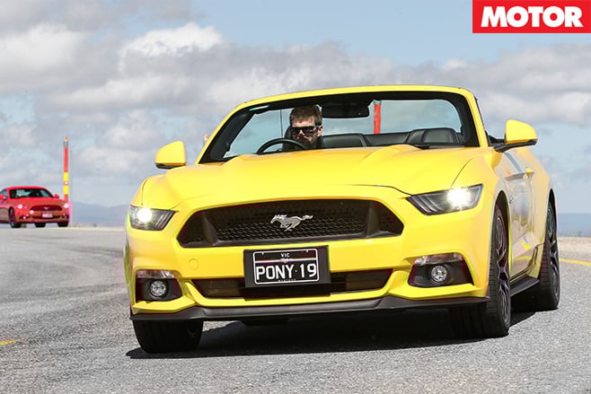 Mustang driving