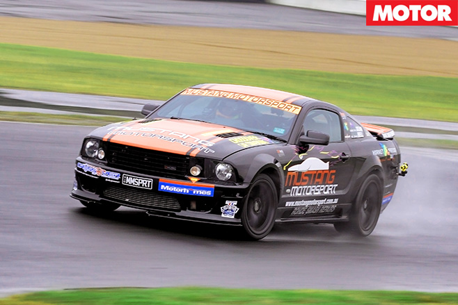 Mustang driving