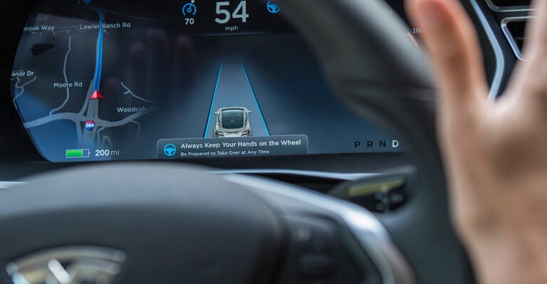 Tesla Self Driving mode