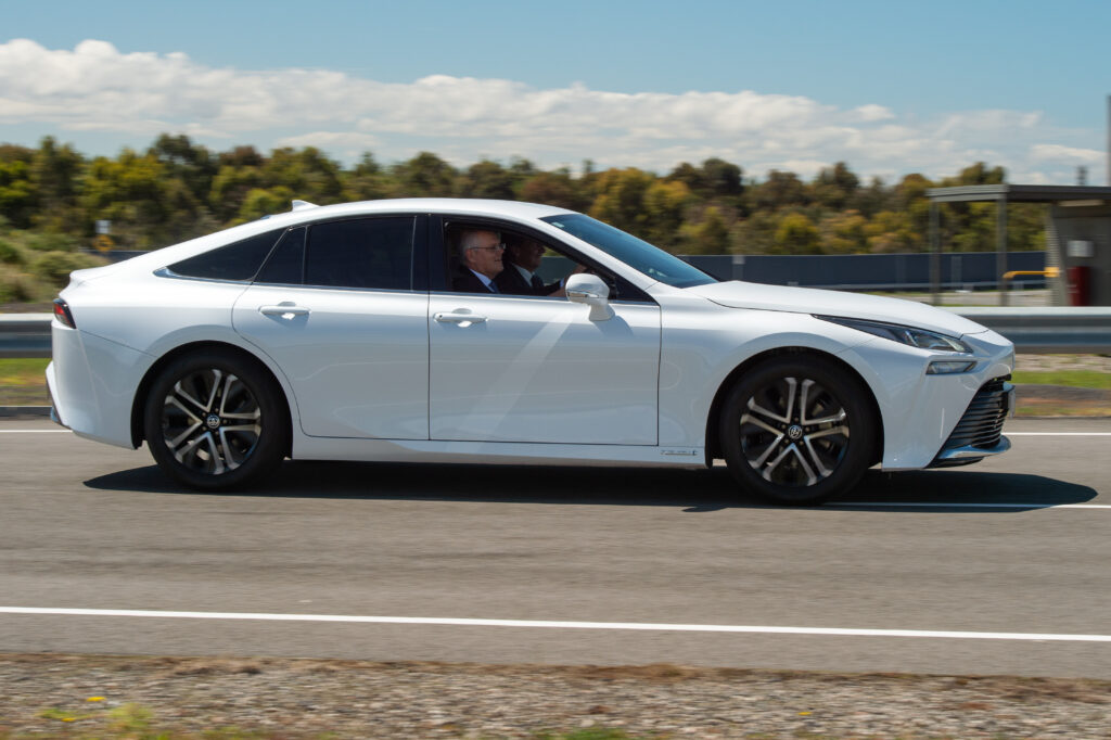 Prime Minister Scott Morrison Toyota Mirai hydrogen car