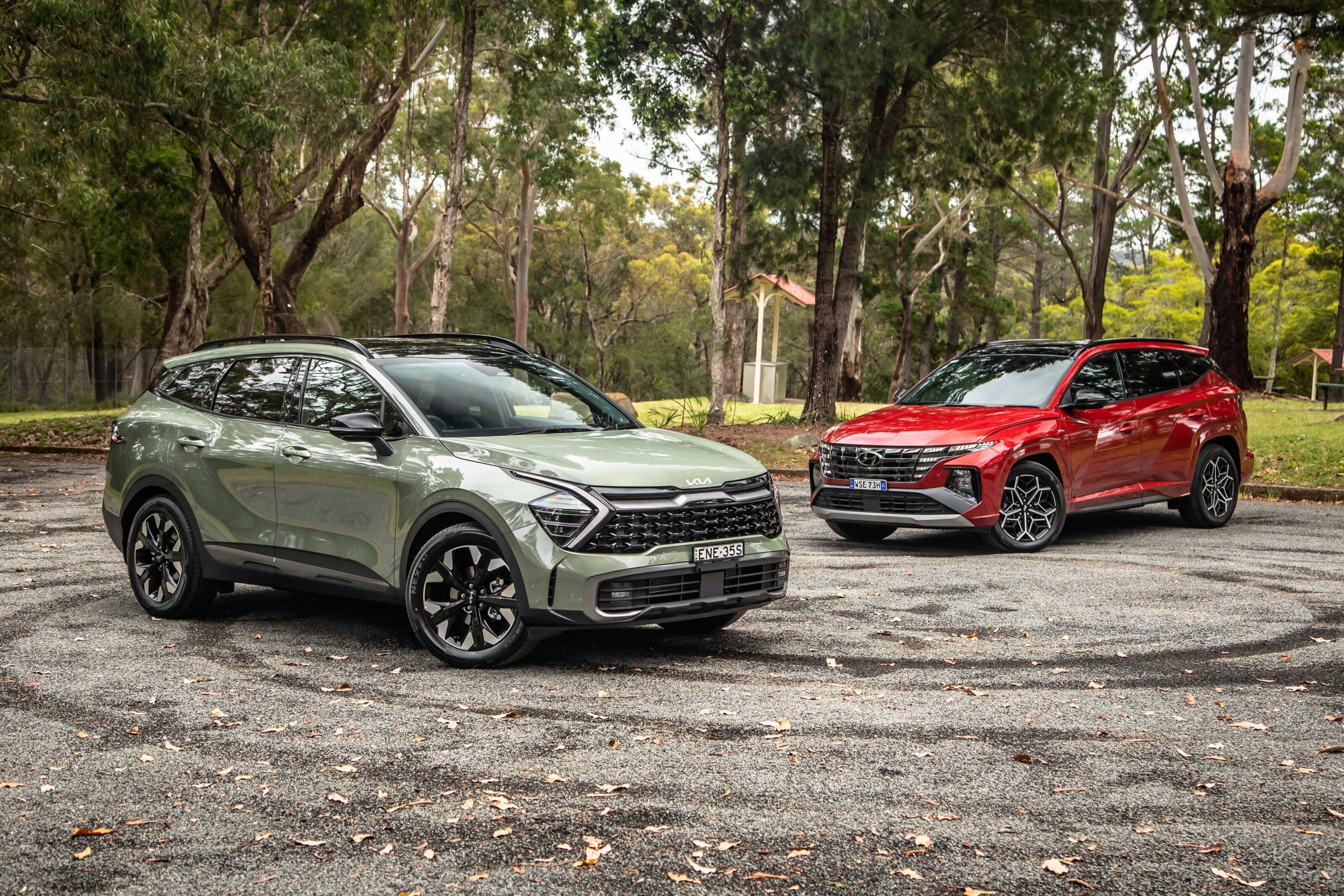 2022 Kia Sportage GT-Line 1.6T and Hyundai Tucson N-Line 1.6T comparison Australia SRawlings
