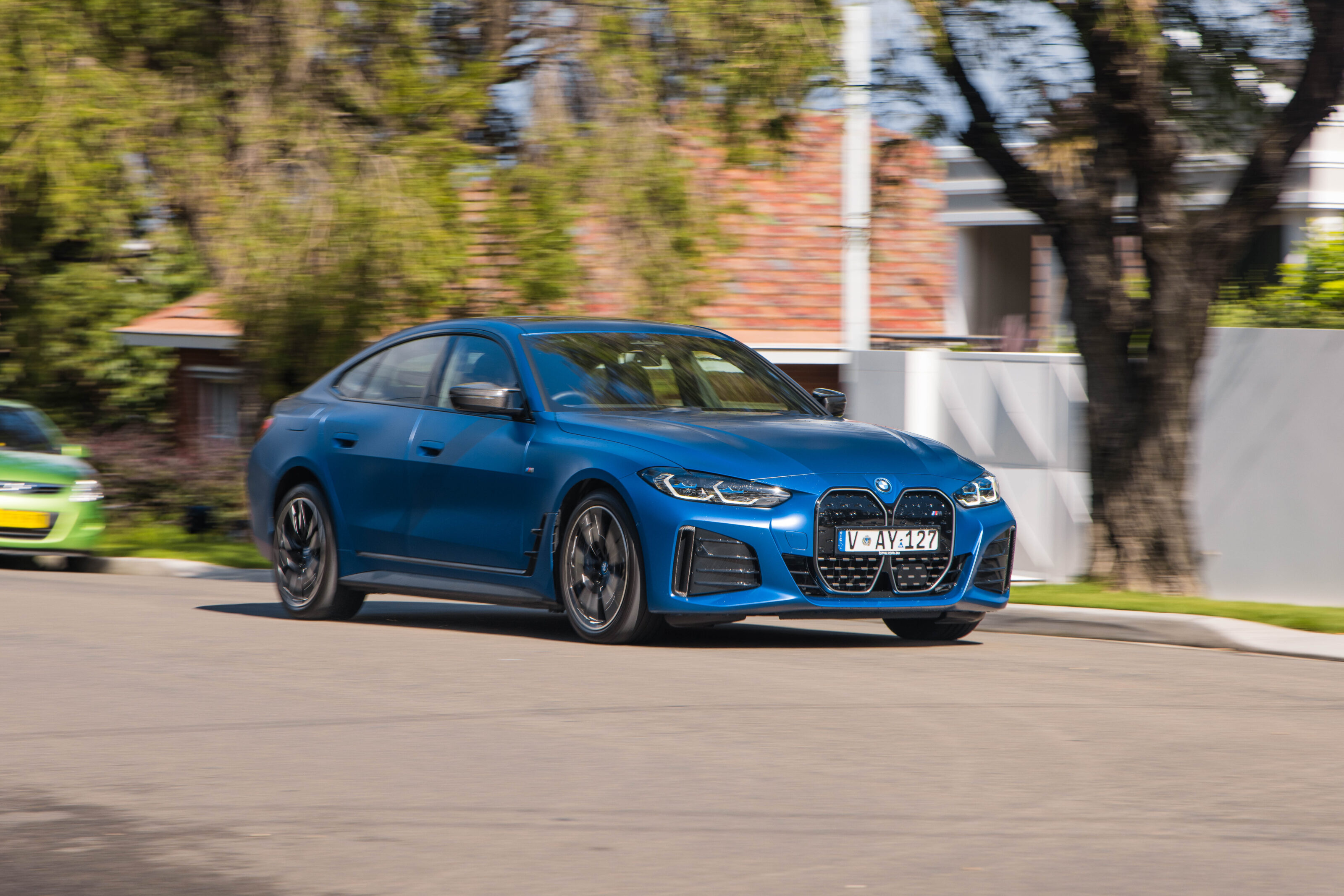 2022 BMW i4 M50 Individual Frozen Portimao Blue metallic Australia GSullivan