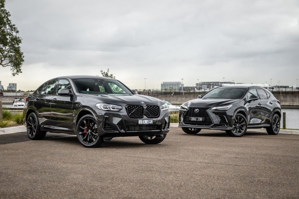 2022 BMW X4 xDrive30i Sophisto Grey Brilliant effect vs Lexus NX350 AWD Graphite Black Australia SRawlings