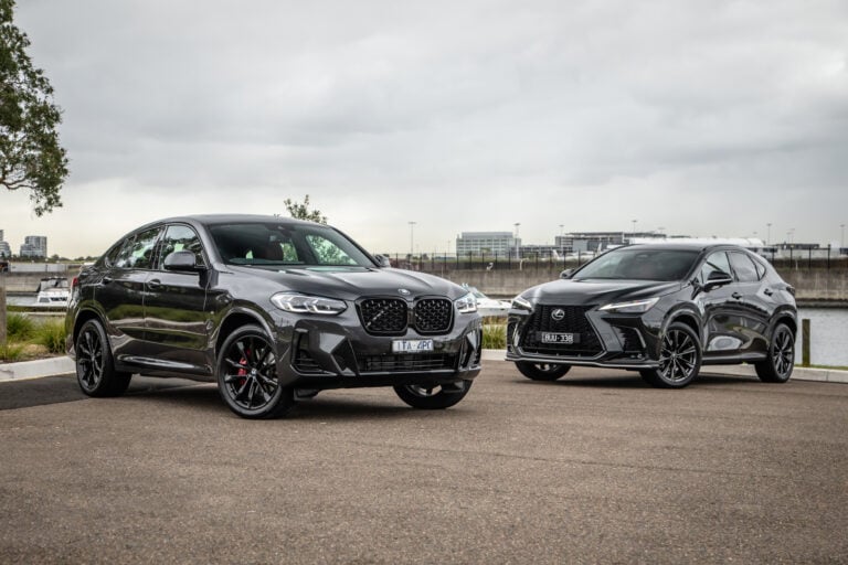 2022 BMW X4 xDrive30i Sophisto Grey Brilliant effect vs Lexus NX350 AWD Graphite Black Australia SRawlings