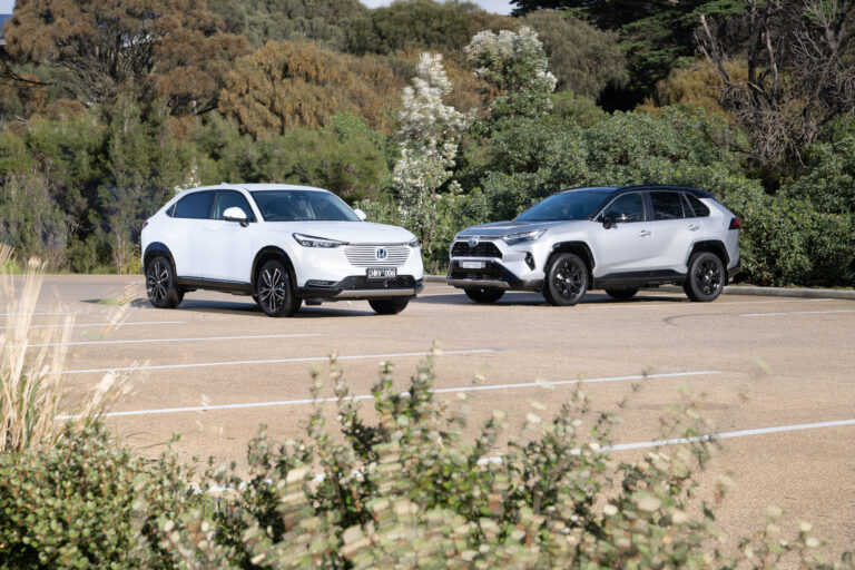 2022 Honda HR-V Hybrid e-HEV L and Toyota RAV4 XSE Hybrid Australia JStrickland