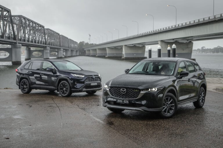 2022 Mazda CX-5 Touring Active vs Toyota RAV4 Cruiser Hybrid comparison Australia SRawlings