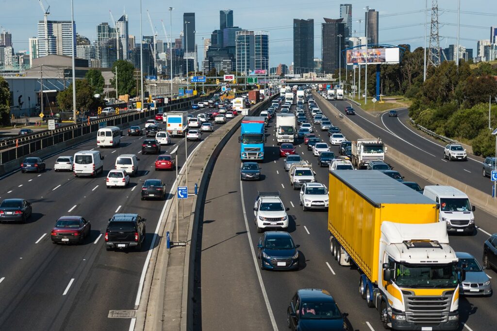 traffic on freeway