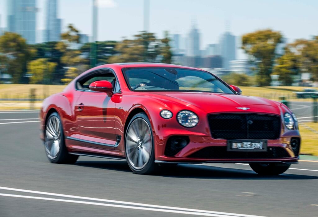 bentley continental coupe red