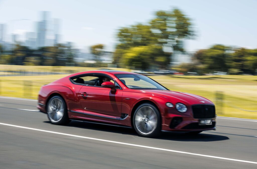 bentley continental coupe red