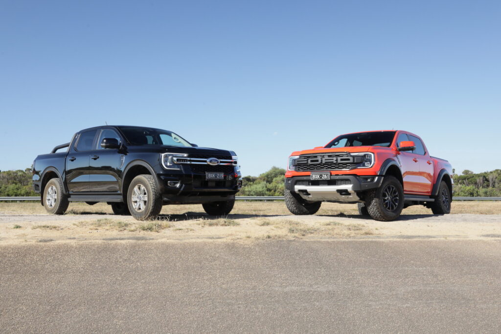 2023 Ford Ranger XLT and Ford Ranger Raptor group