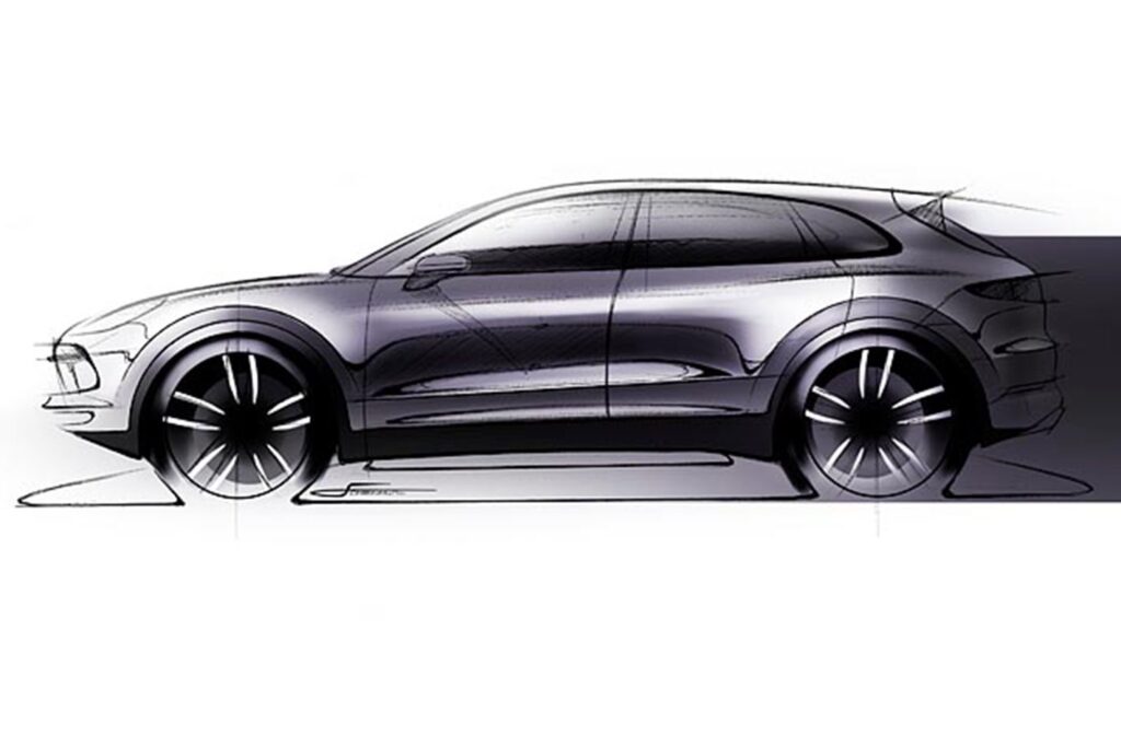 Design sketch of the 2018 Porsche Cayenne_main