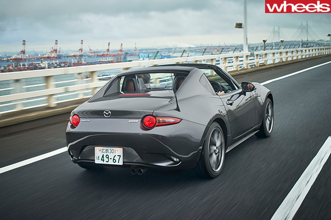Mazda -MX-5-RF-driving -rear