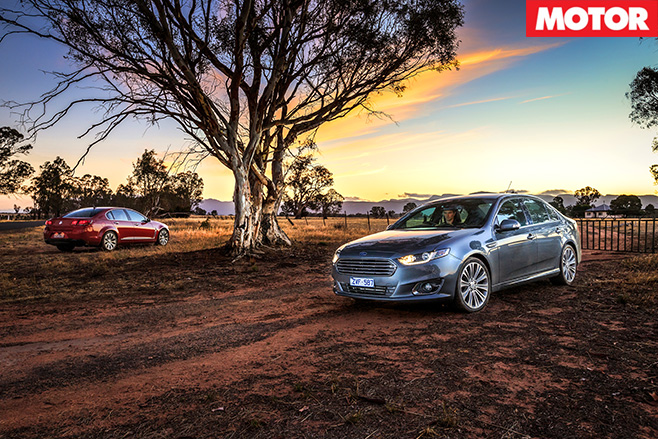 Holden Calais V and Ford Falcon G6E Turbo Grampians