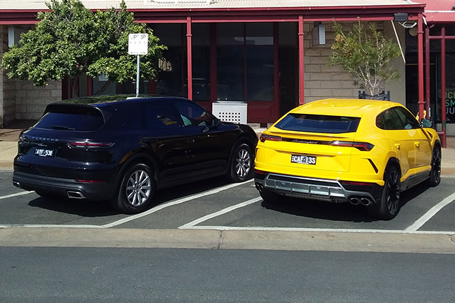Lamborghini Urus and Porsche Cayenne