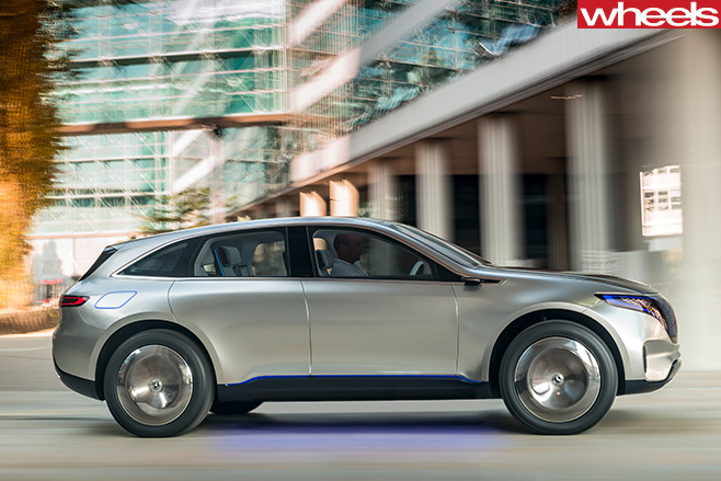 Mercedes -Benz -EQ-concept -SUV-side -driving