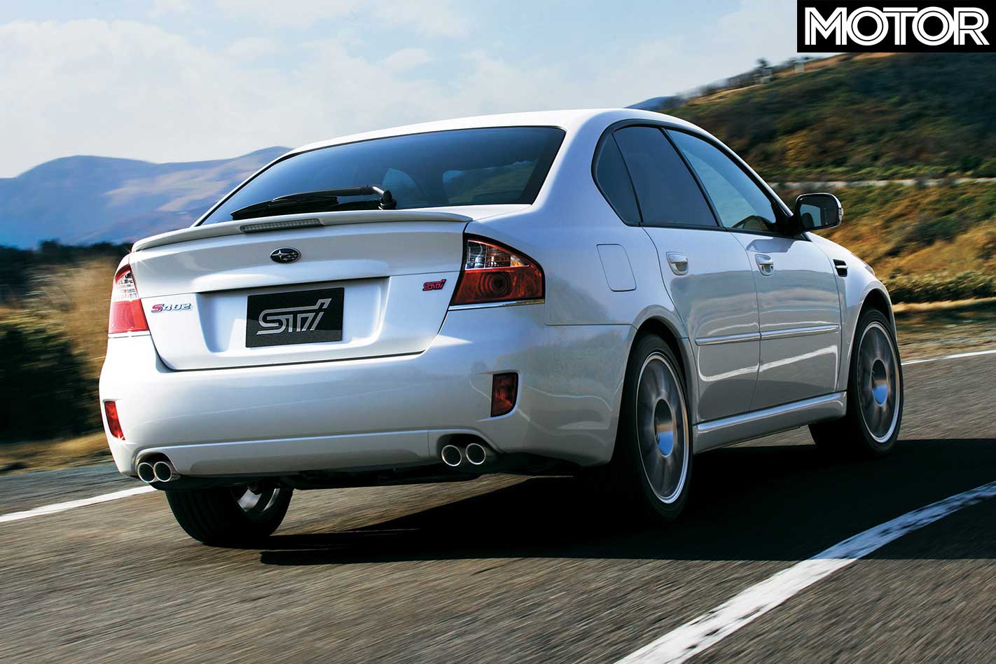 2008 Subaru Legacy STI S402 rear