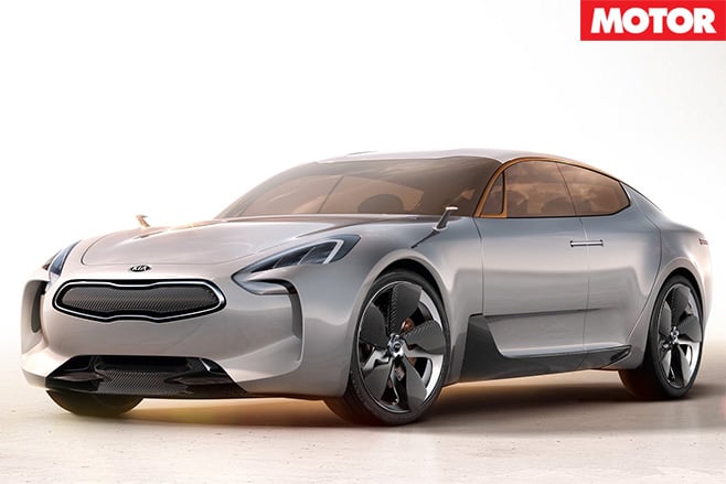 Kia CK rear drive sports sedan front