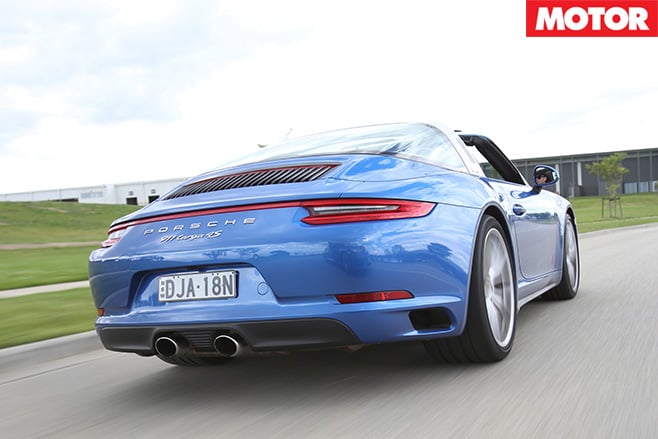 2016 Porsche 911 Targa 4S rear driving