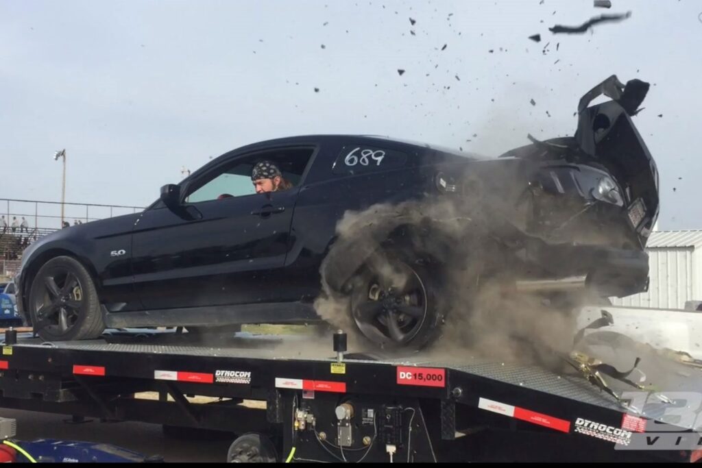 Ford Mustang dyno run goes wrong