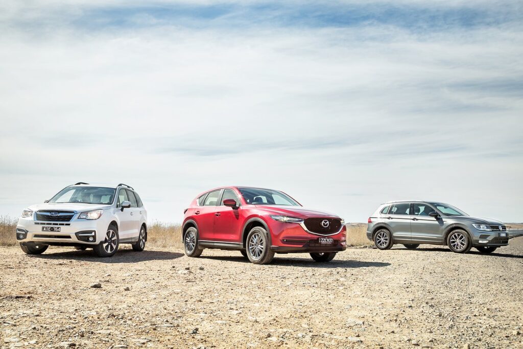 Mazda CX-5 v Volkswagen Tiguan v Subaru Forester Comparison Review