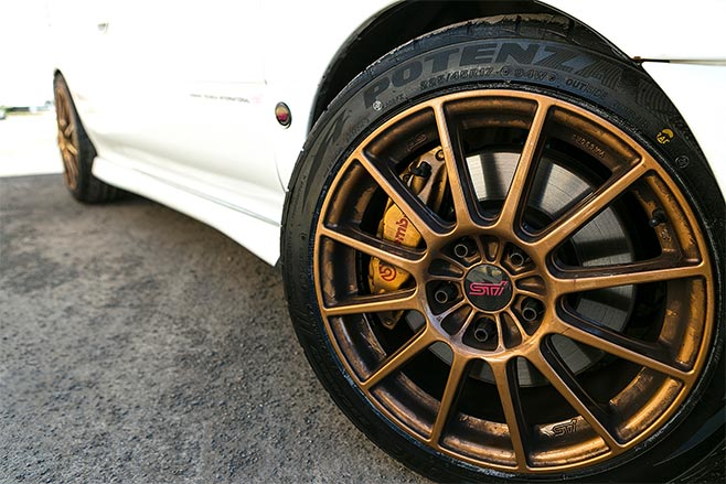 1999 Subaru WRX STi Bridgestone Potenza RE003 tyres
