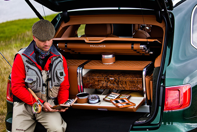 Bentley Bentayga fly fishing equipment