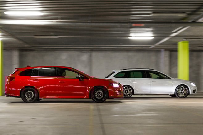 Subaru Levorg GT-S vs Skoda Octavia RS230 side
