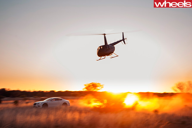 Bentley -Contential -and -helicopter