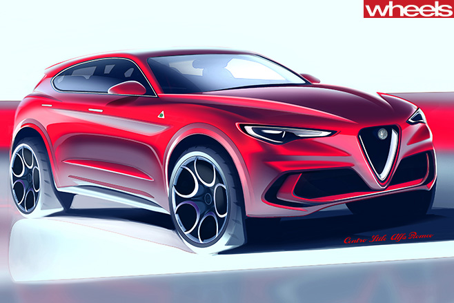 Alfa -Romeo -Stelvio -front -side -drawing