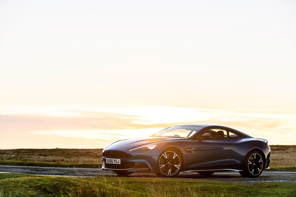 Aston Martin Vanquish S 2017 front side Sunset