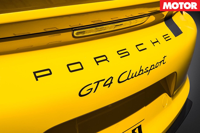 Porsche Cayman GT4 Clubsport