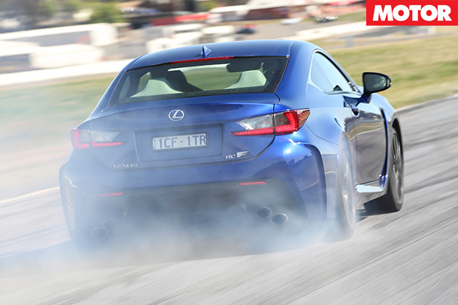 Lexus rc f rear burnout
