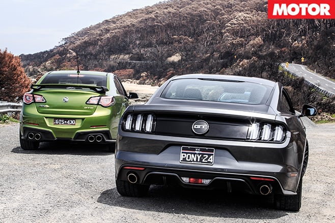 Mustang v gts rear view