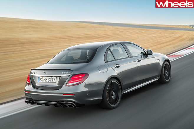 Mercedes -AMG-E63-driving -rear -side