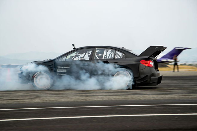 Travis Pastrana Gymkhana Subaru WRX STI wing