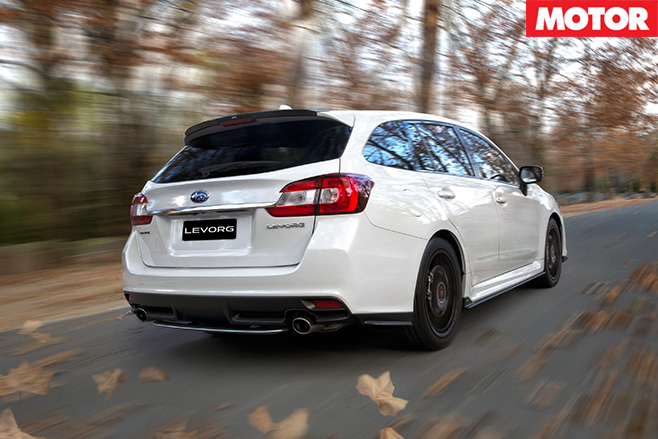 Subaru levorg driving rear