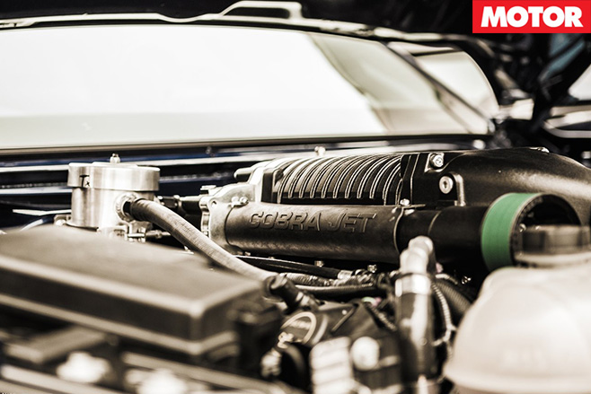 Engine fitted in mustang