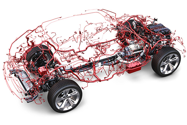 Bentley -Bentayga -wiring -roof