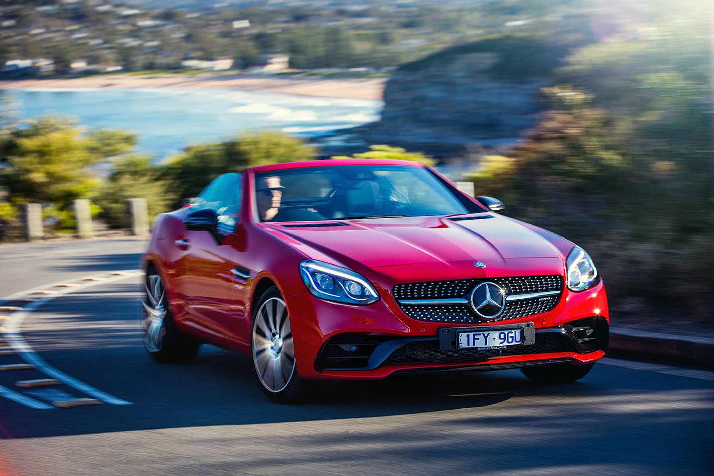 Mercedes-Benz SLC driving