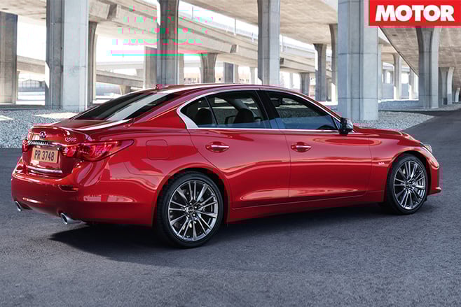 Infiniti Q50debuts twin turbo V6 rear