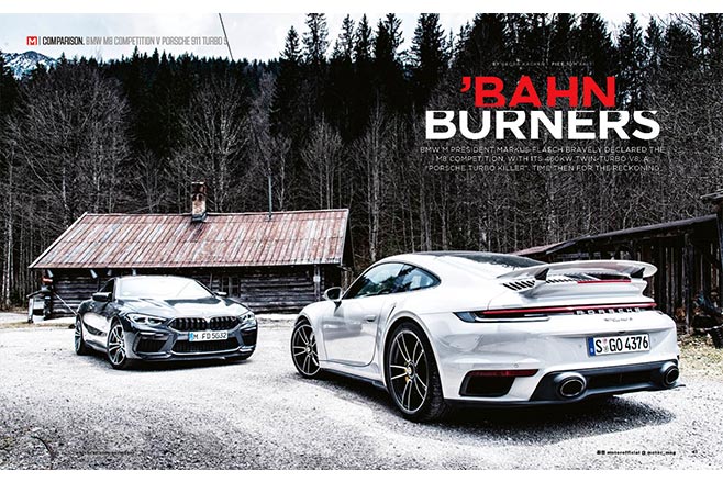 Porsche 911 Turbo S vs BMW M8 Competition