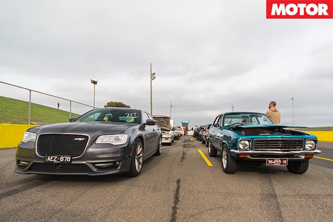 Chrysler 300 SRT lining up
