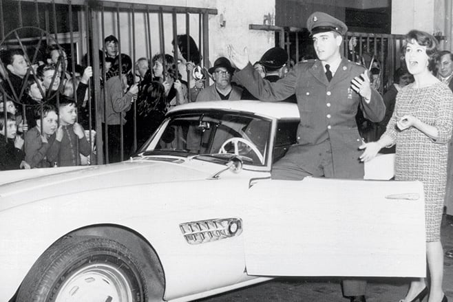 BMW 507 with Elvis Pressley