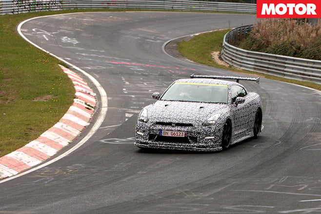 Nissan R36 GT-R driving
