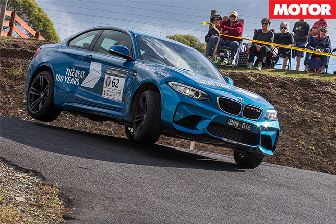 BMW M2 ndriving hard around corners