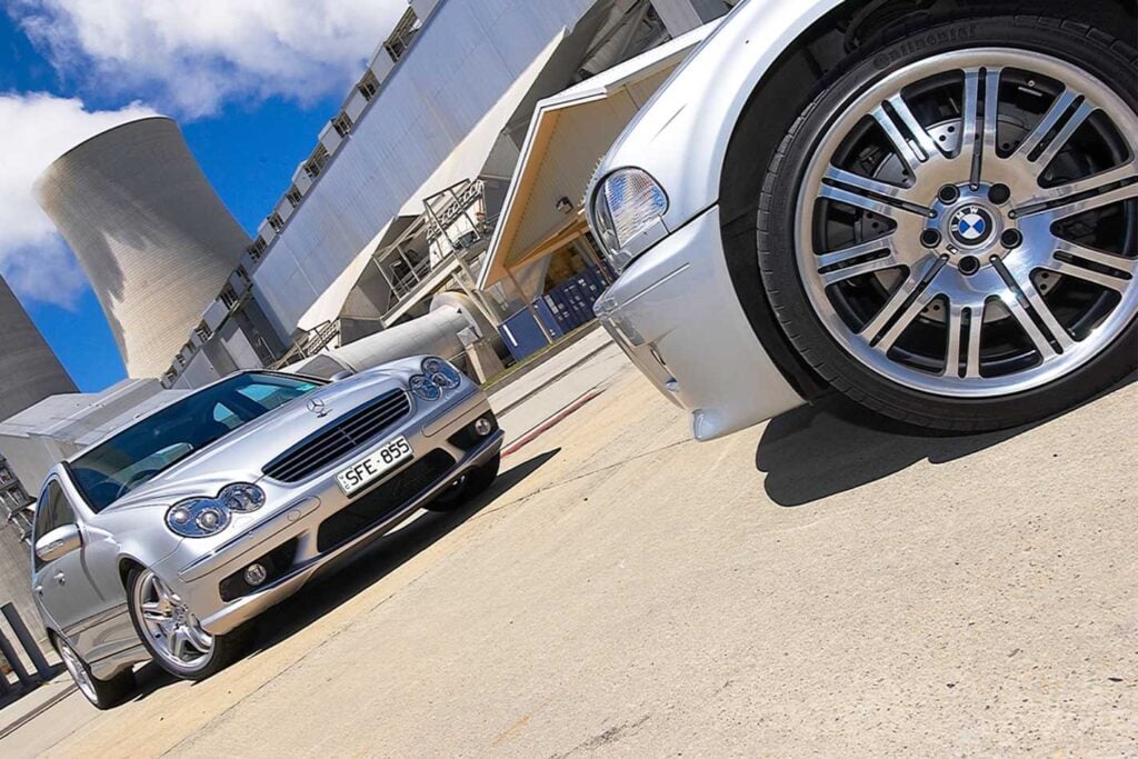 2005 BMW M3 vs Mercedes-Benz C55 AMG comparison
