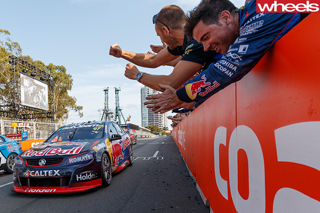 Van Gisbergen and crew