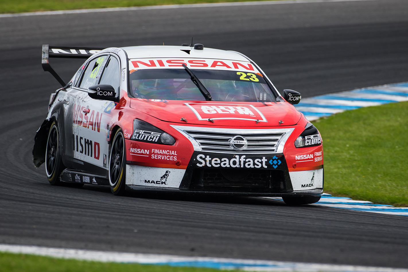 Caruso car damage at Phillip Island Supercars round