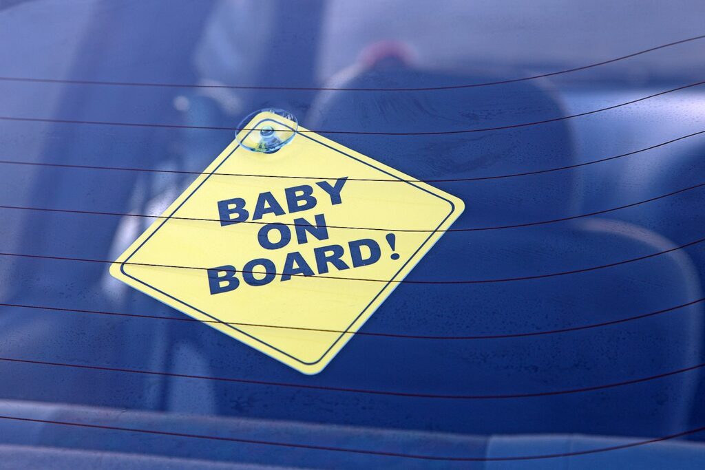 Baby on board sign