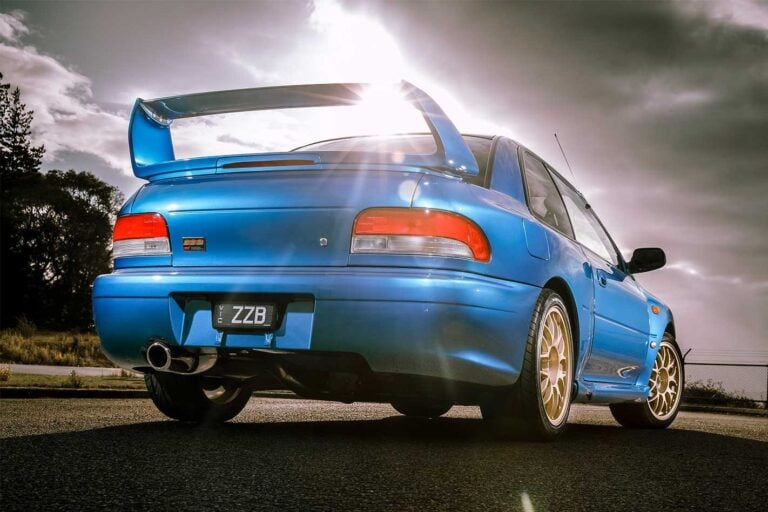 1998 Subaru WRX STI 22B driving your heroes